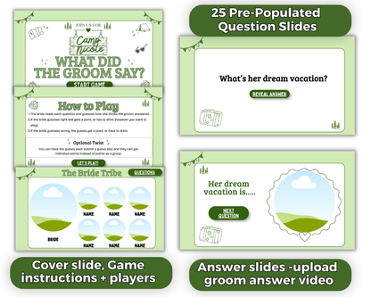 Camp Bachelorette What Did The Groom Say Game
