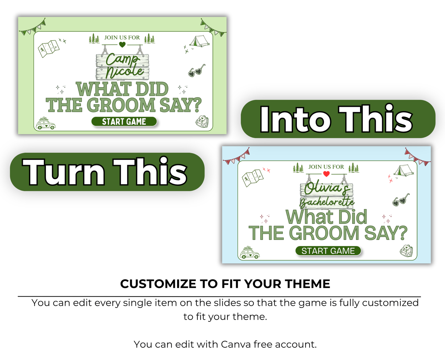 Camp Bachelorette What Did The Groom Say Game