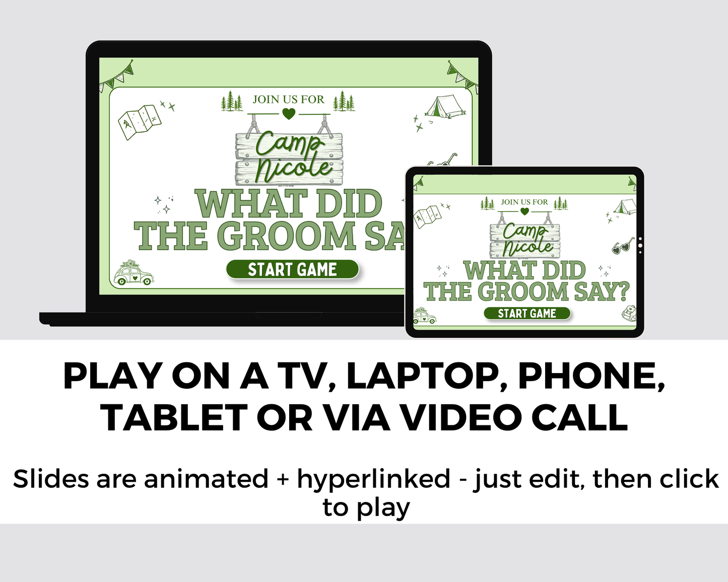 Camp Bachelorette What Did The Groom Say Game