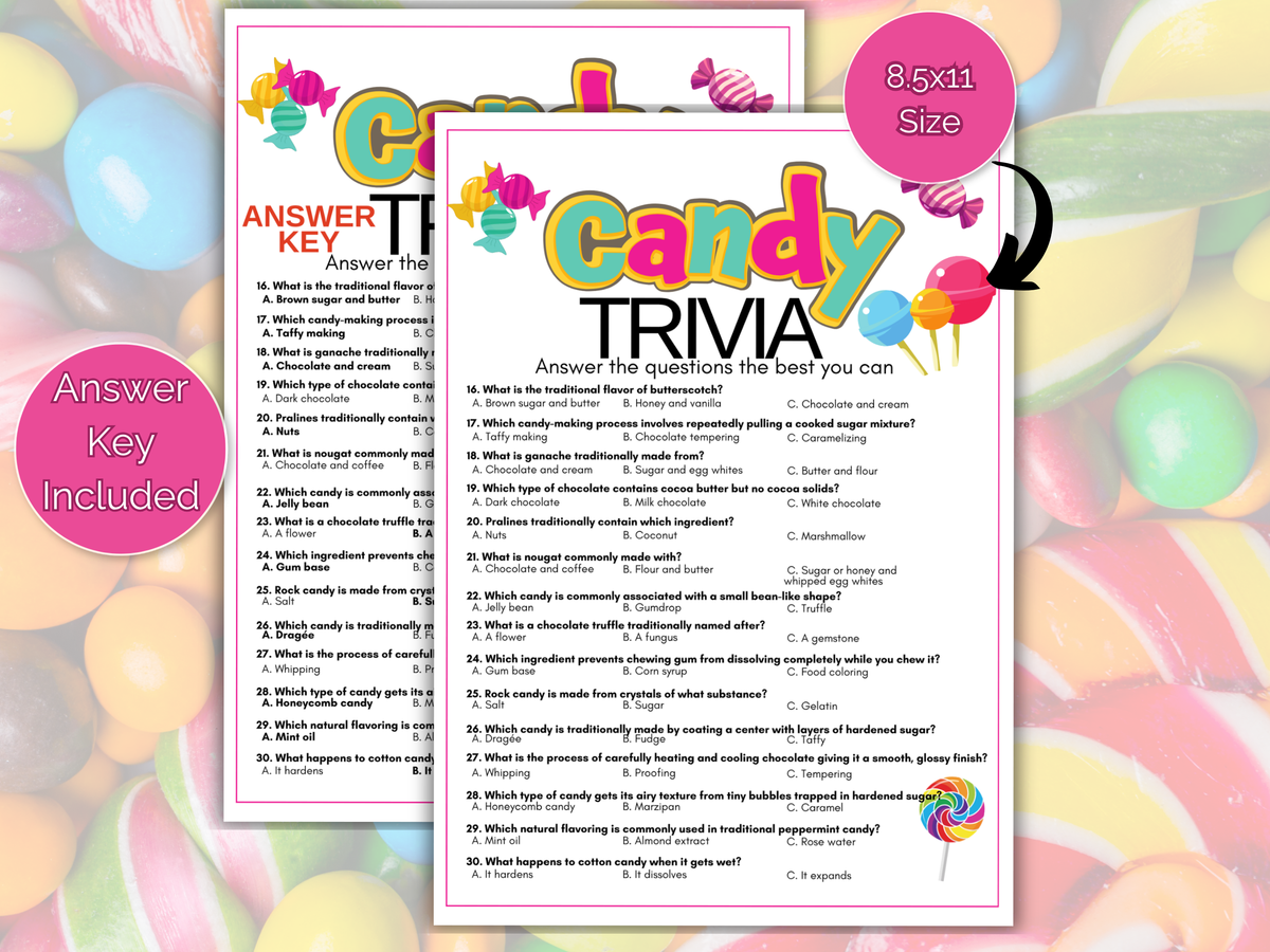 Candy Trivia Game
