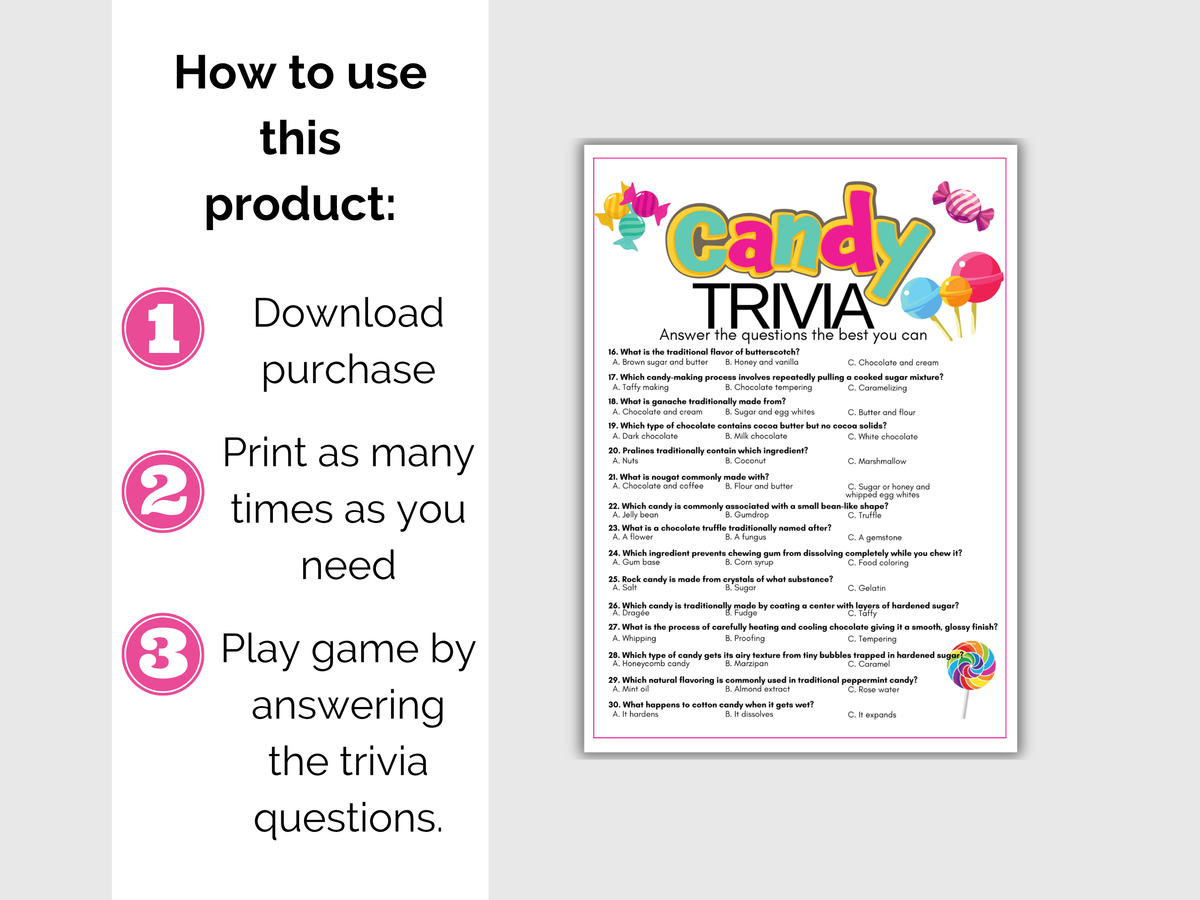 Candy Trivia Game