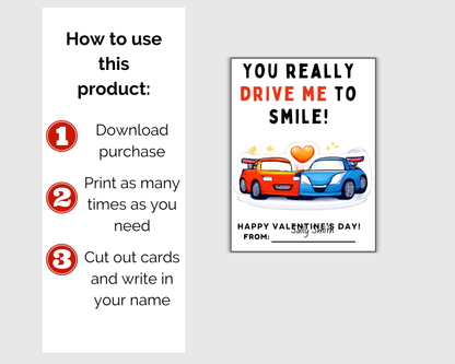 Car Valentine Cards