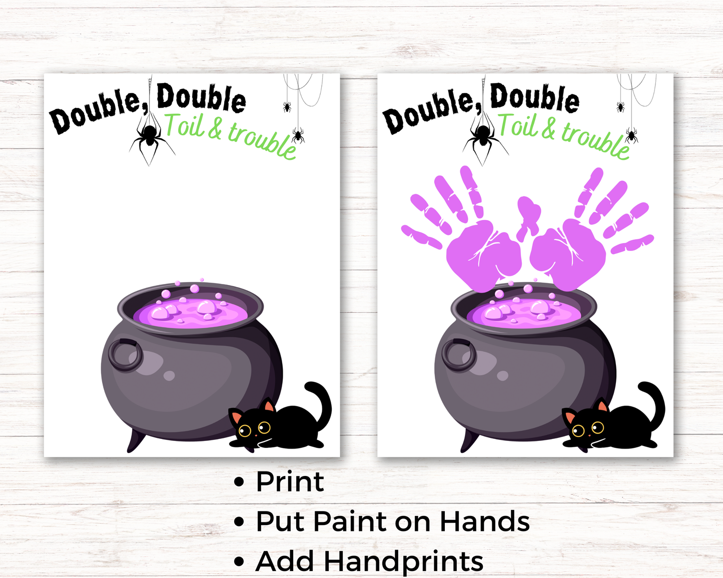 Cauldron Halloween Handprint Art