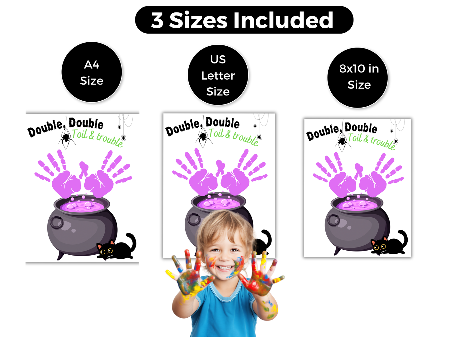 Cauldron Halloween Handprint Art