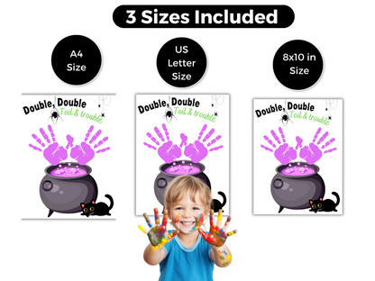 Cauldron Halloween Handprint Art