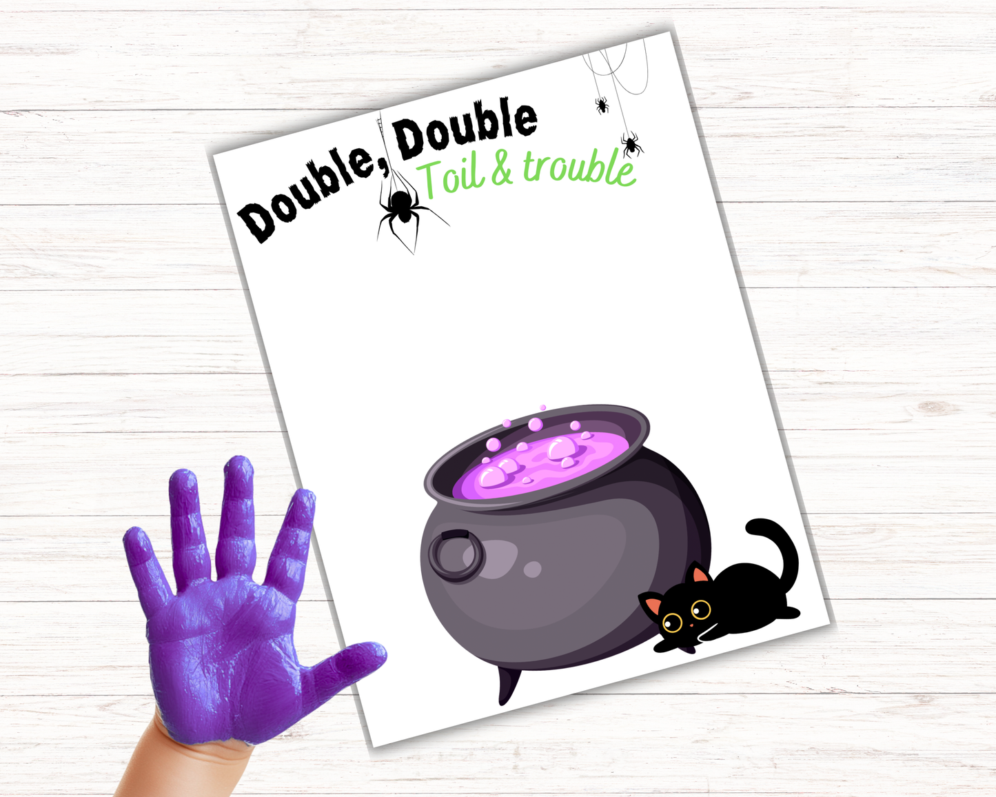 Cauldron Halloween Handprint Art