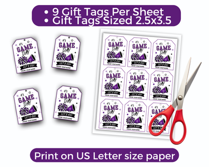 Editable Cheer Team Treat Tags