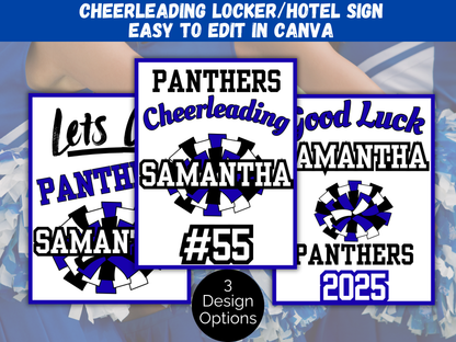 Editable Cheer Locker Sign Template