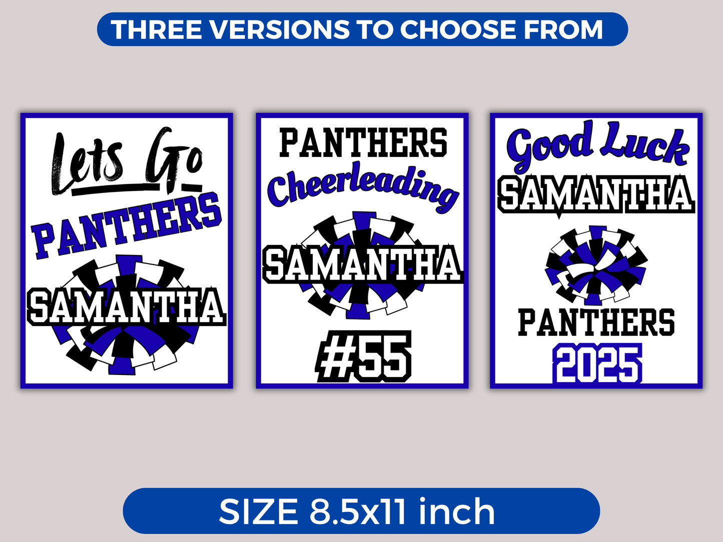Editable Cheer Locker Sign Template