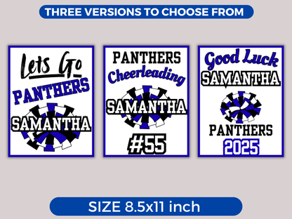 Editable Cheer Locker Sign Template