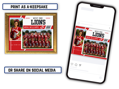 Editable Cheerleading Memory Mate Template