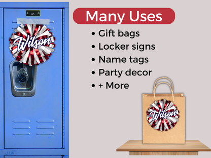 Editable Cheer Name Tags Template