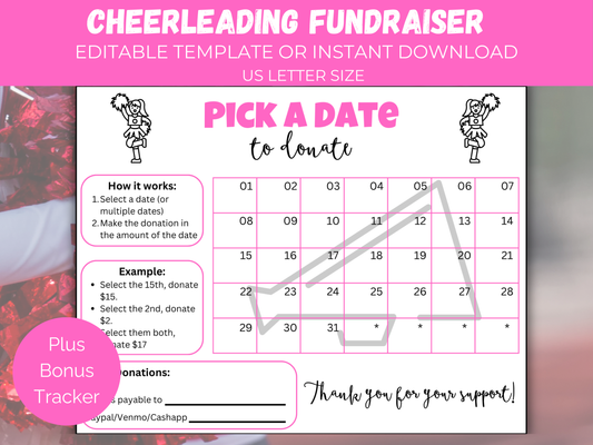 Editable Cheer Pick A Date