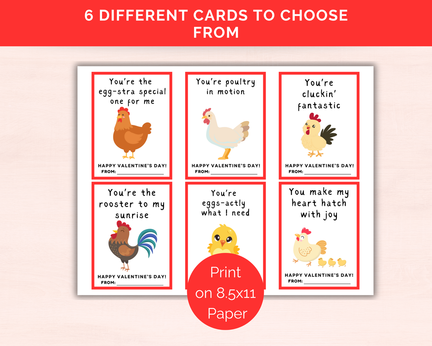 Funny Chicken Valentine Cards
