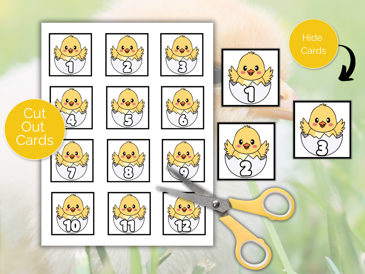 Chick Easter Scavenger Hunt for kids