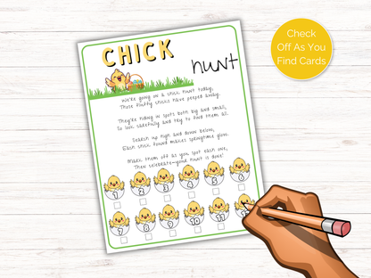 Chick Easter Scavenger Hunt for kids