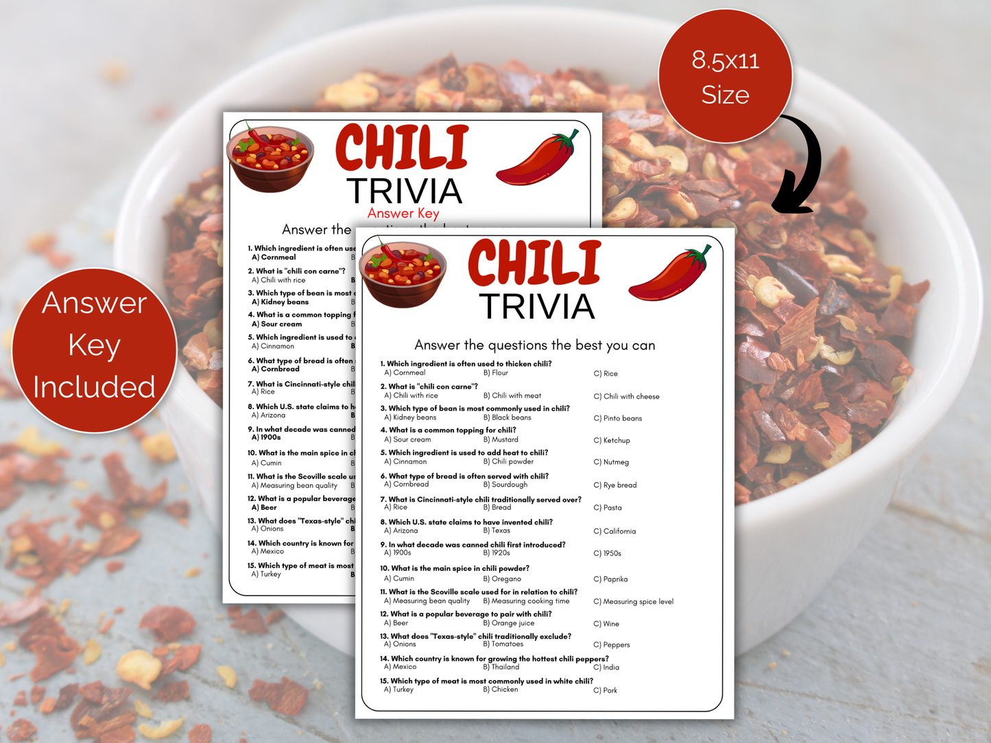 Chili Trivia Game
