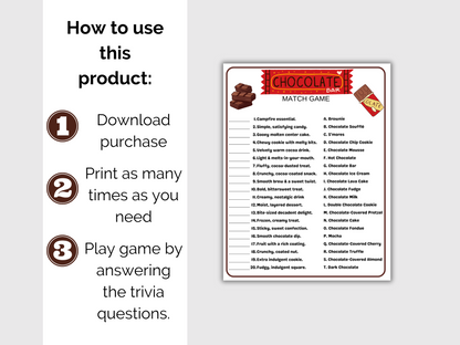 Chocolate Match Game