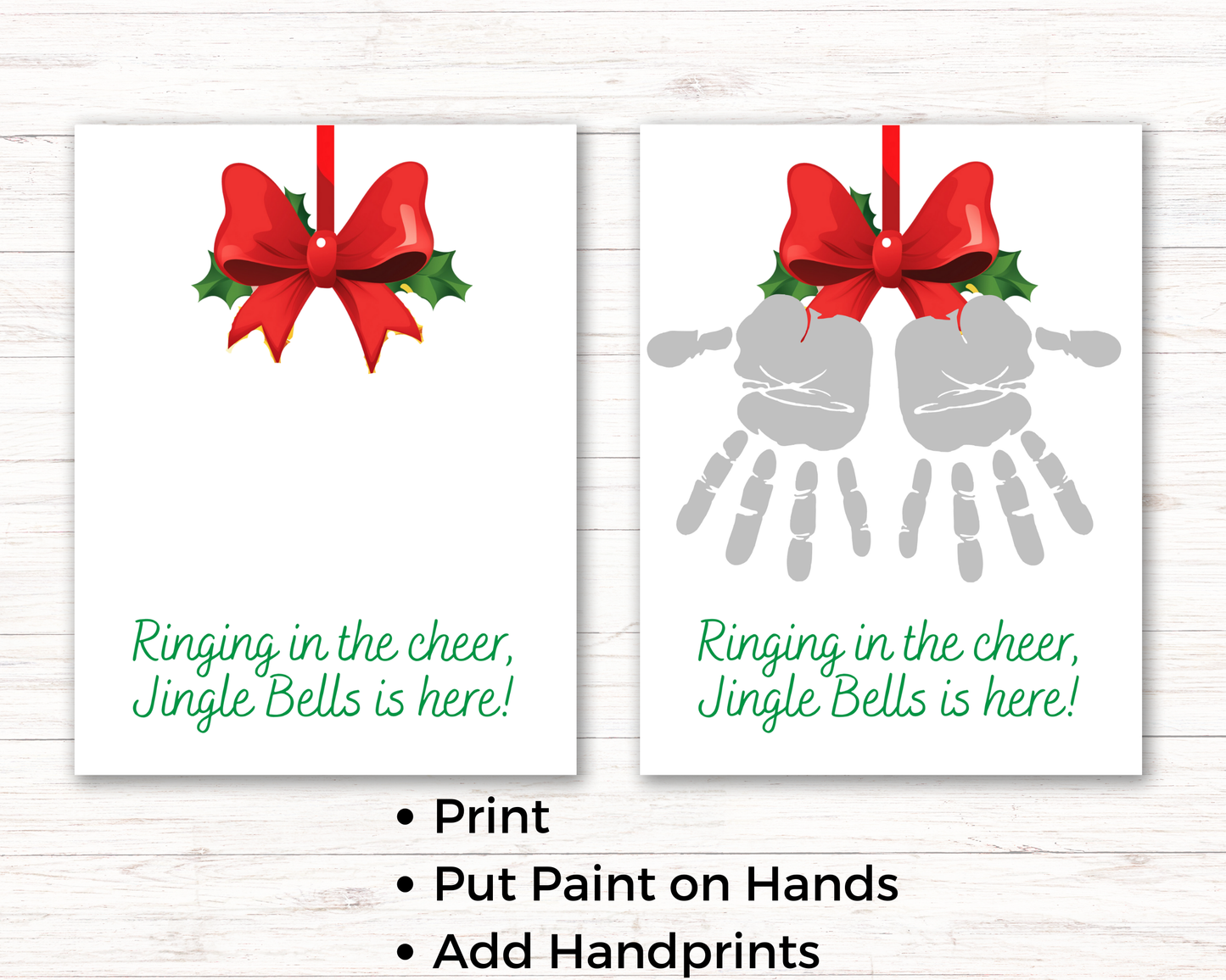 Christmas Jingle Bells Handprint Art