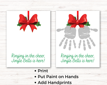Christmas Jingle Bells Handprint Art