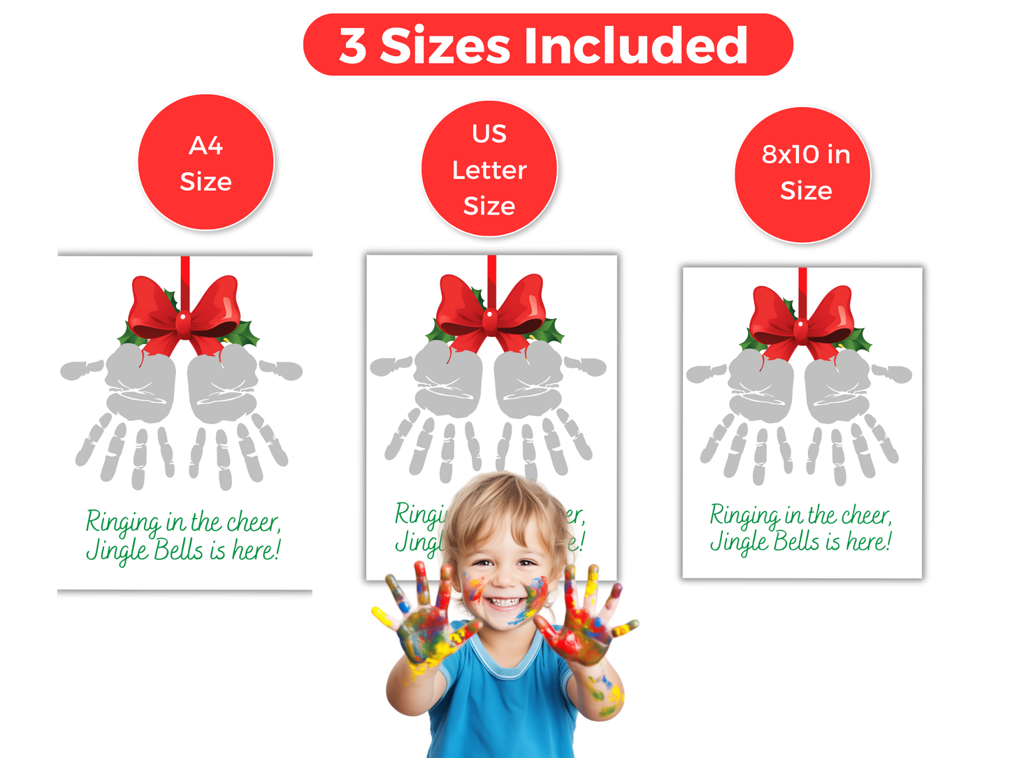 Christmas Jingle Bells Handprint Art