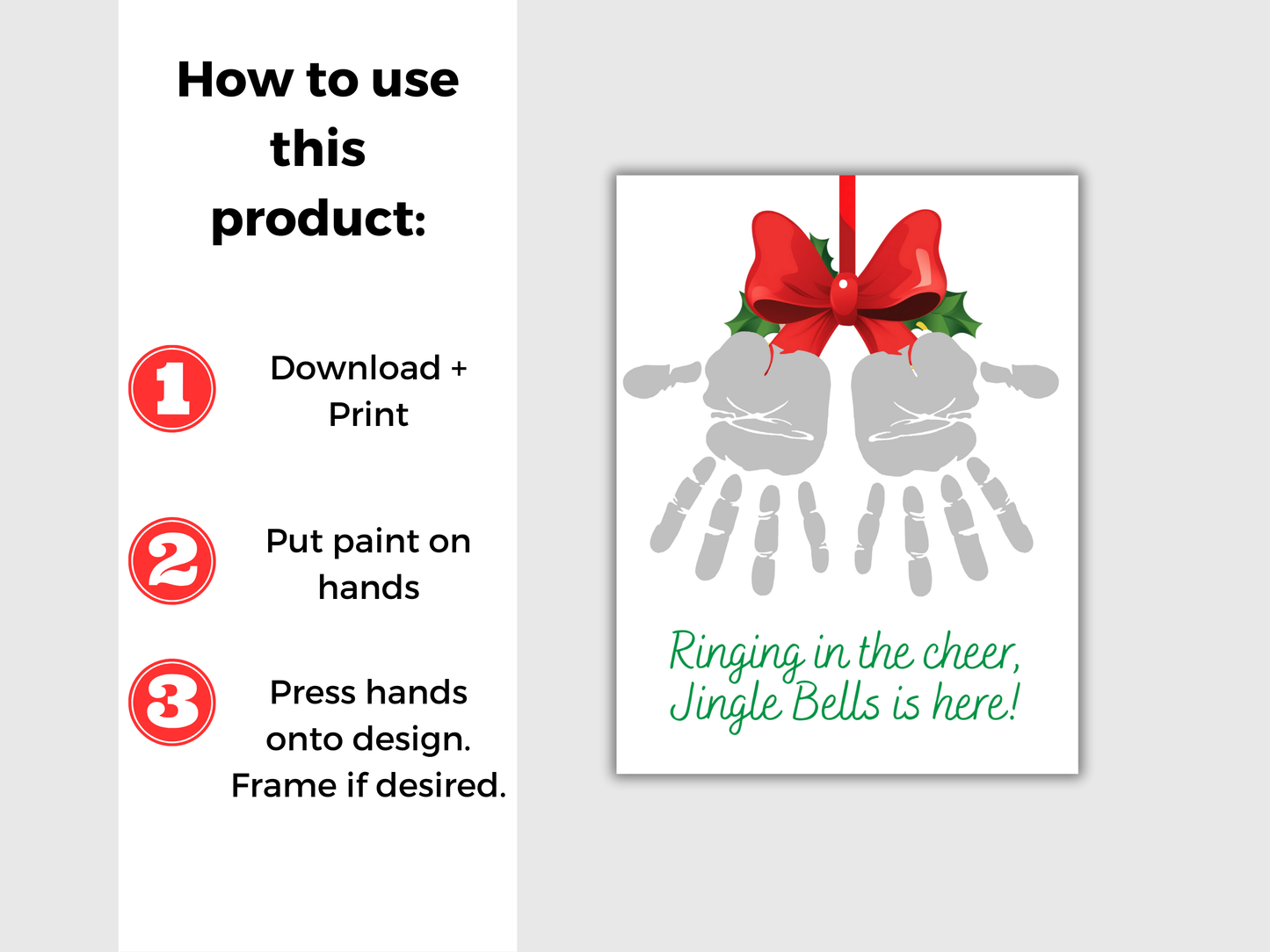 Christmas Jingle Bells Handprint Art