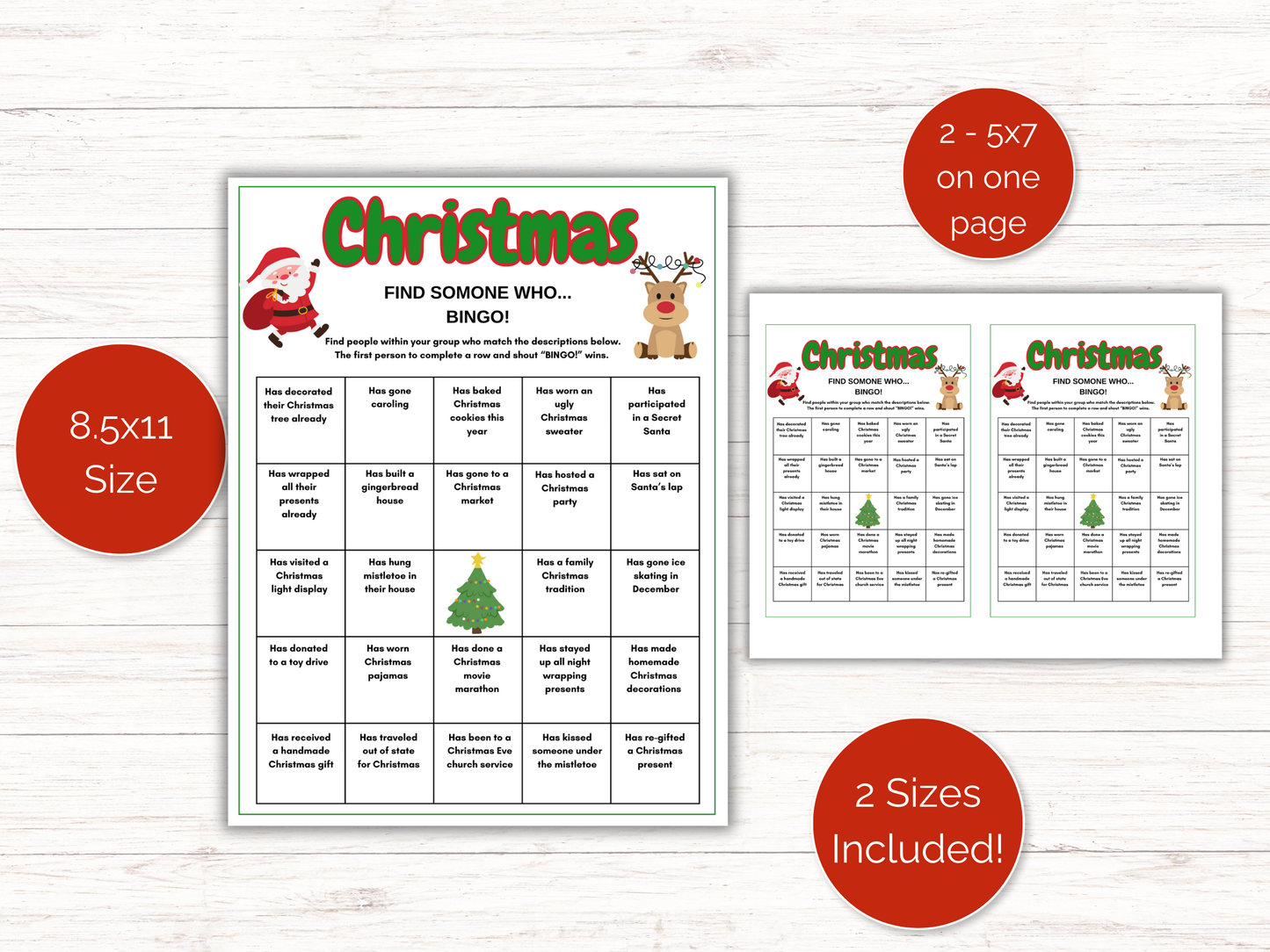 Christmas Find Someone Who Bingo
