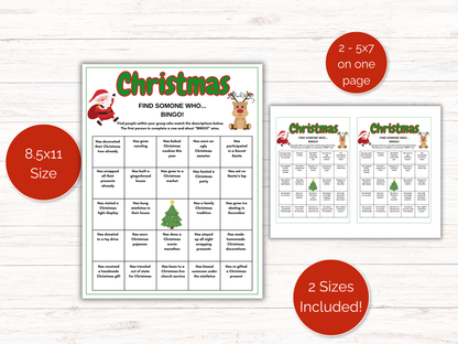 Christmas Find Someone Who Bingo