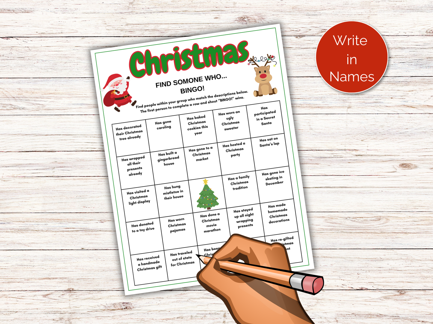 Christmas Find Someone Who Bingo