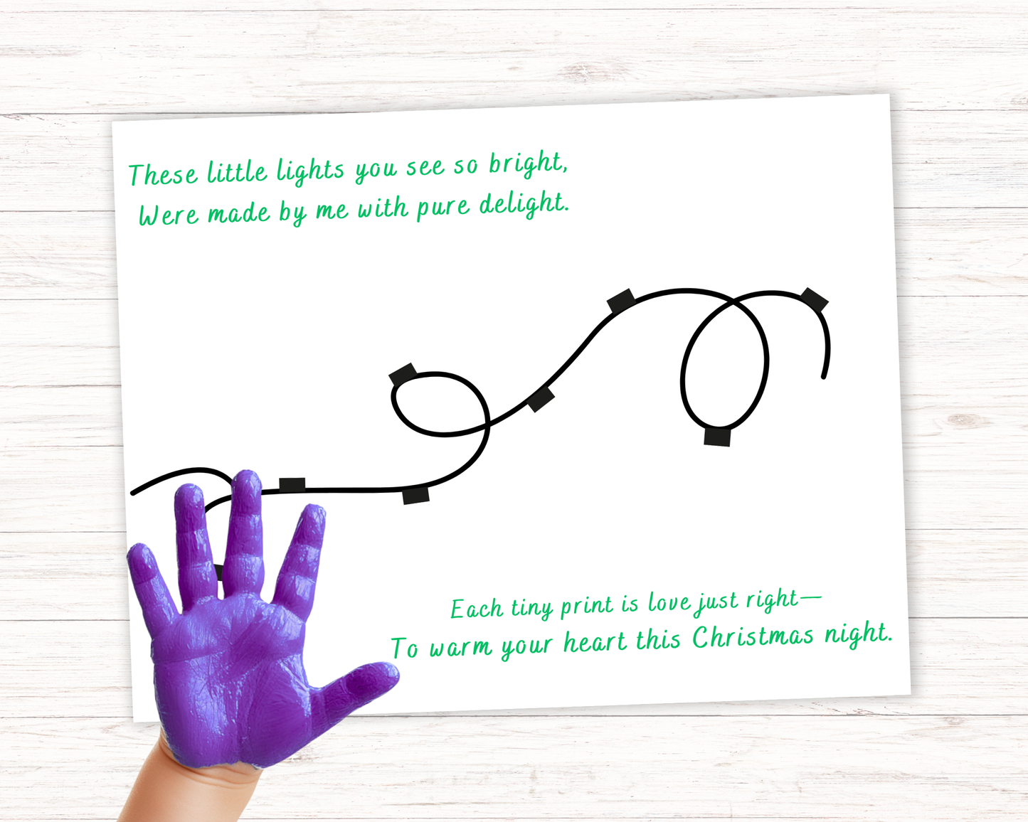 Christmas Lights Fingerprint Art