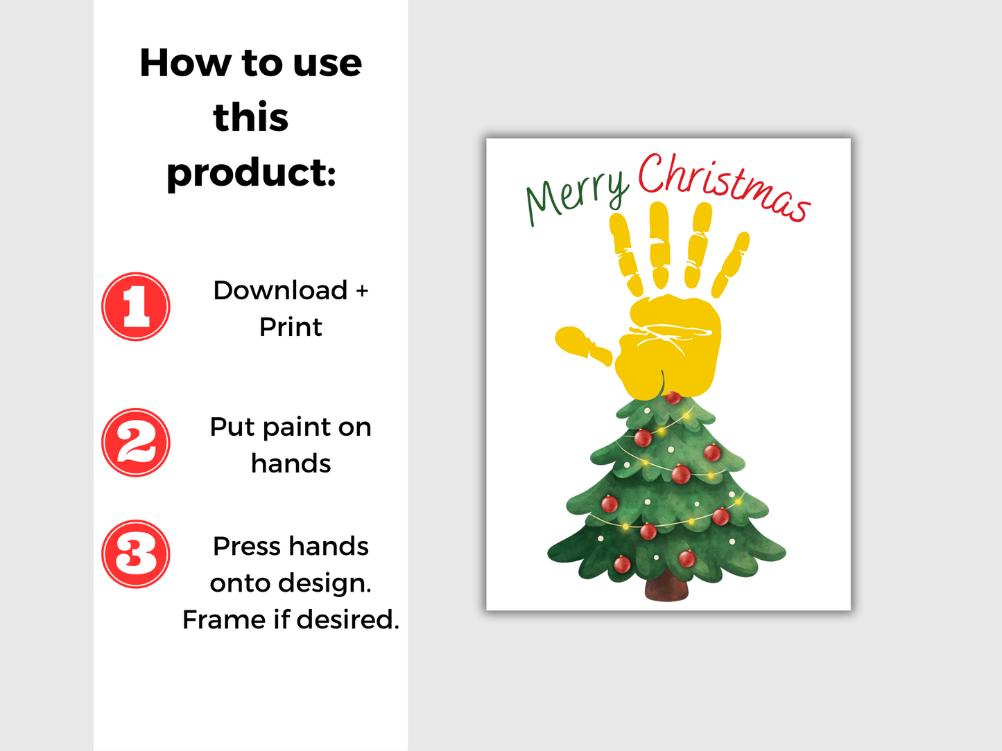Christmas Star Handprint Art