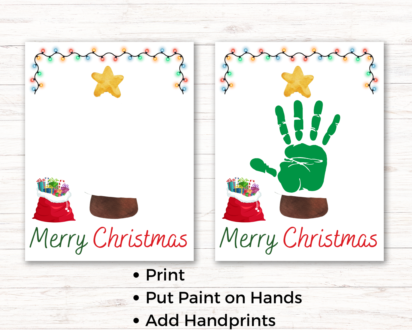 Christmas Tree Handprint Art