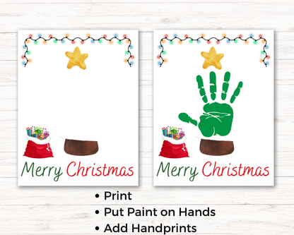 Christmas Tree Handprint Art