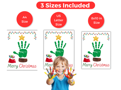 Christmas Tree Handprint Art