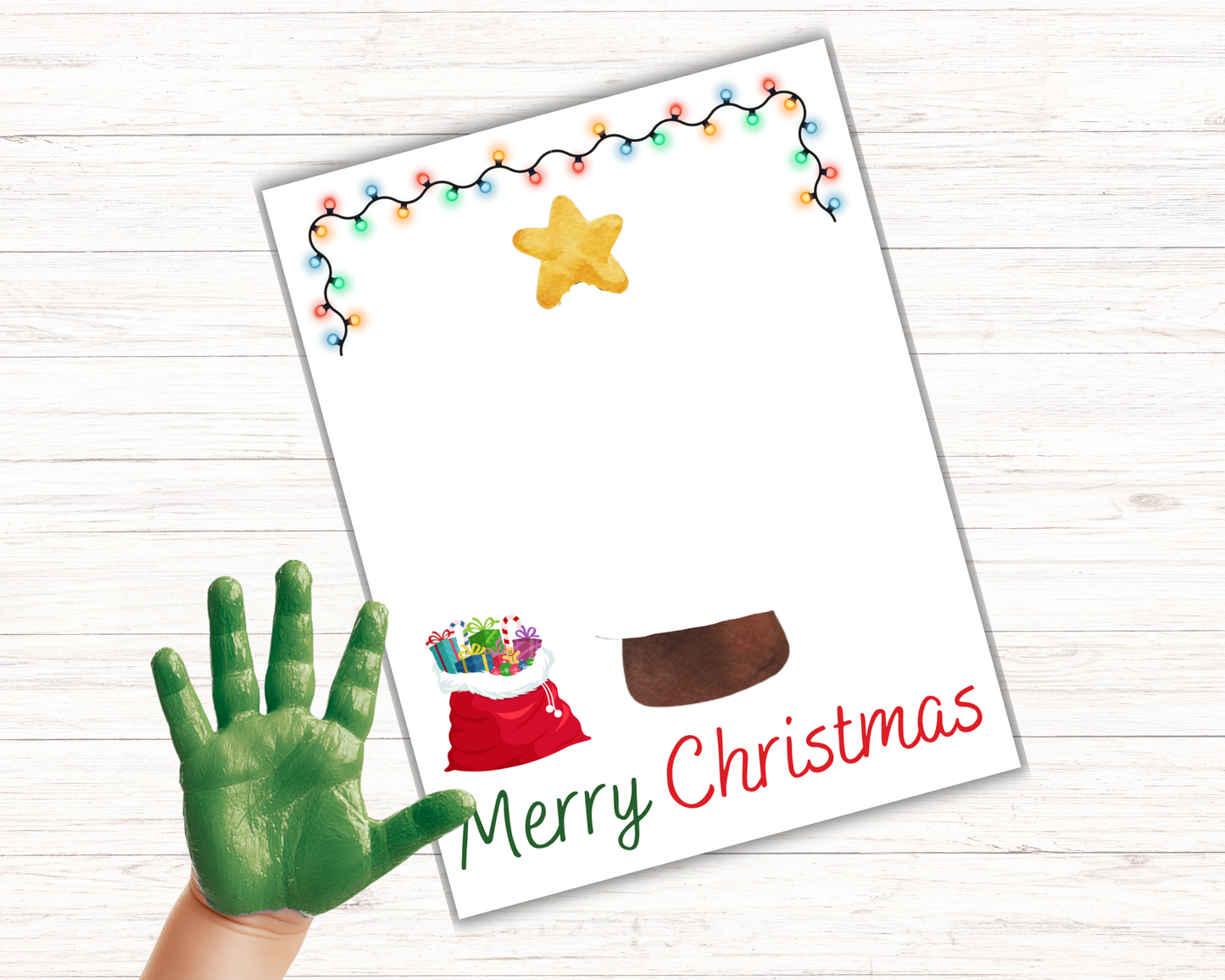 Christmas Tree Handprint Art
