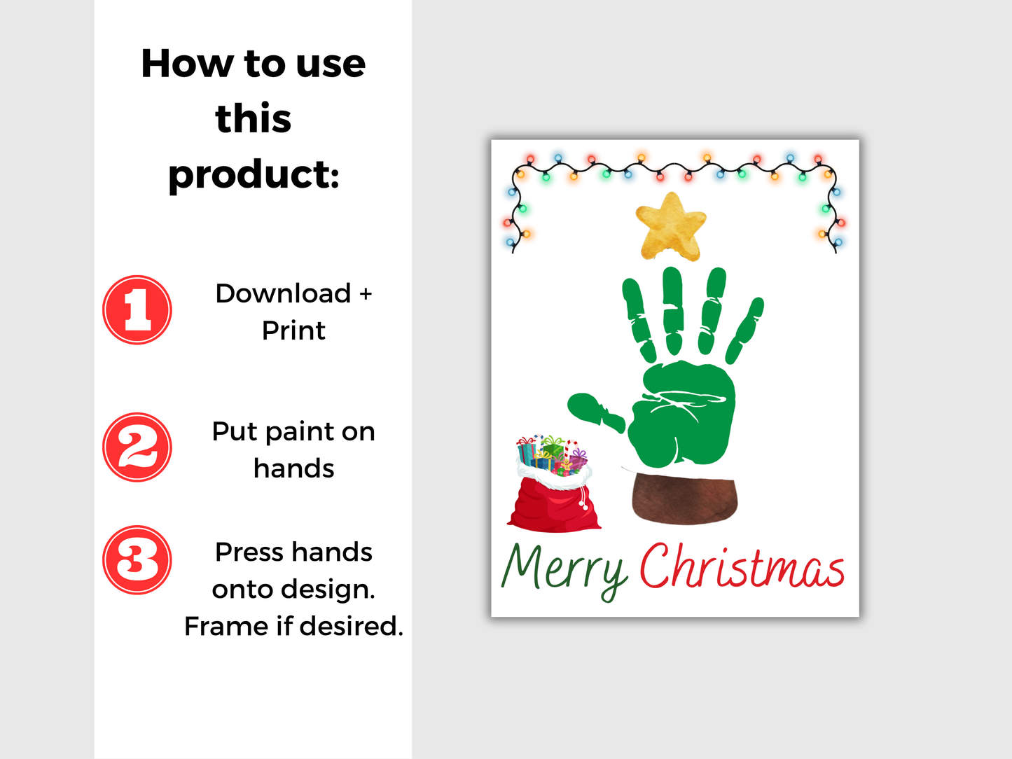 Christmas Tree Handprint Art