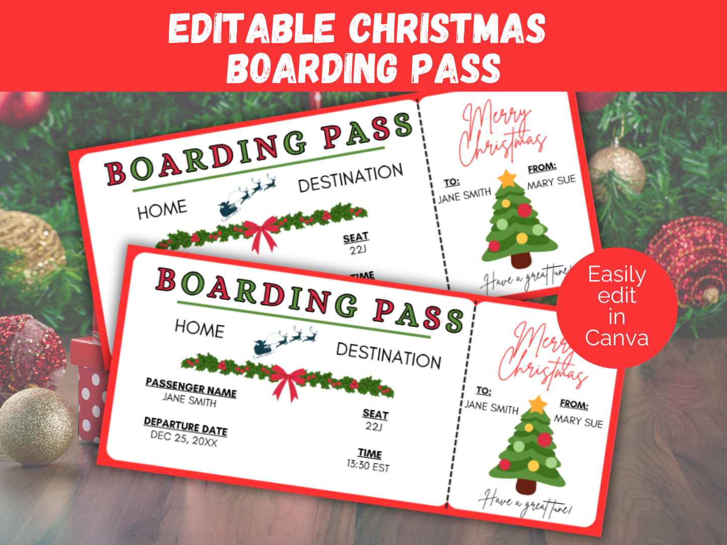 Christmas Boarding Pass