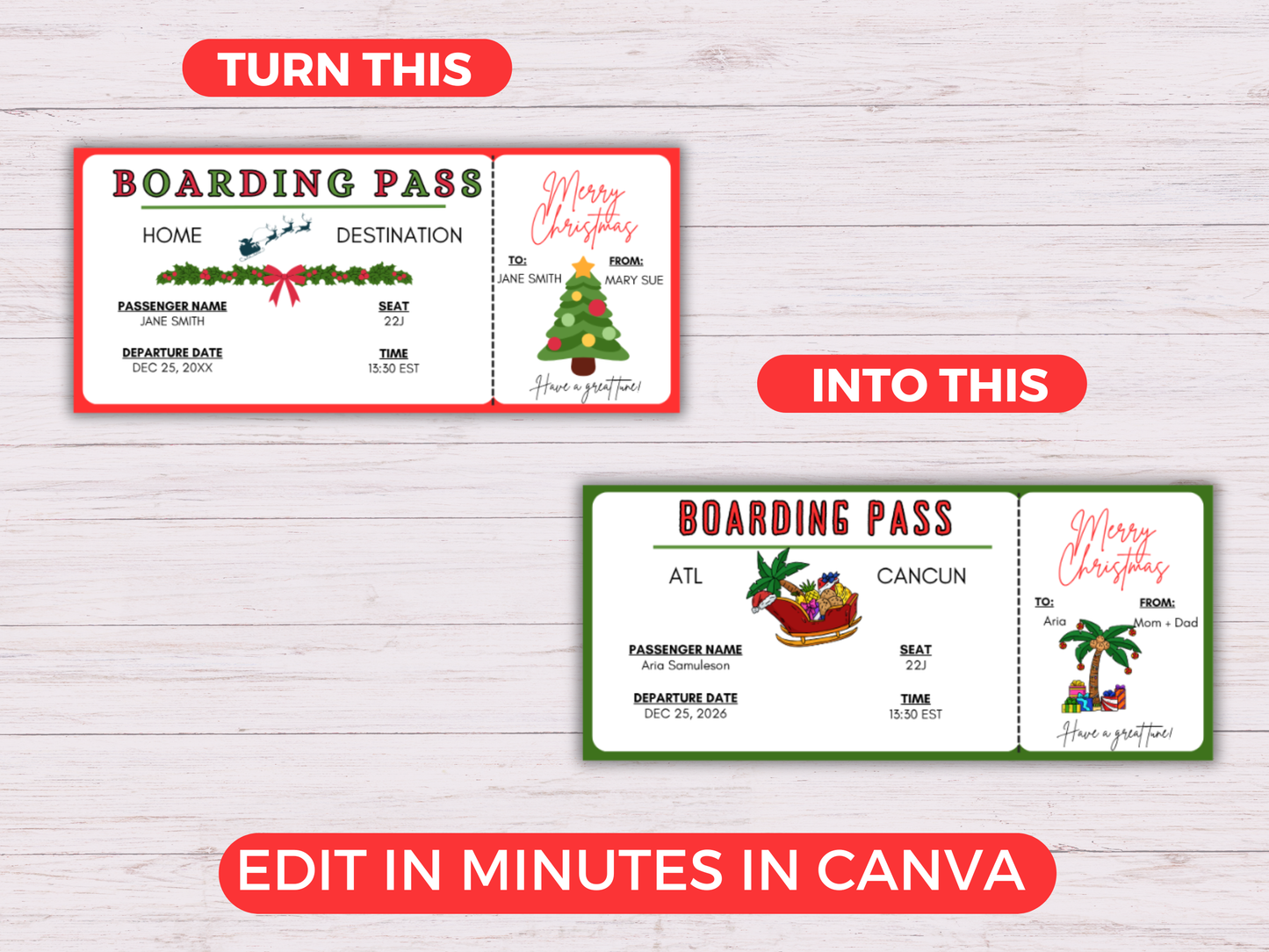 Christmas Boarding Pass