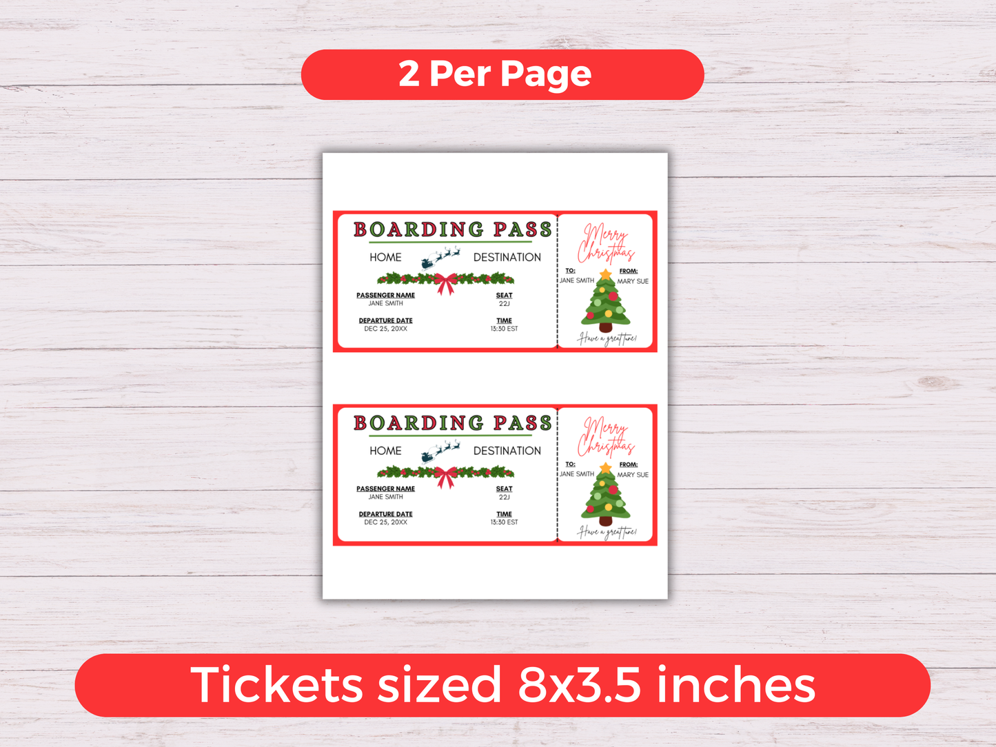 Christmas Boarding Pass