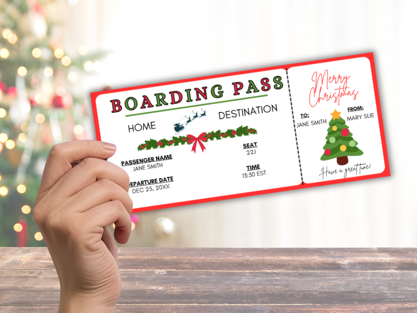 Christmas Boarding Pass