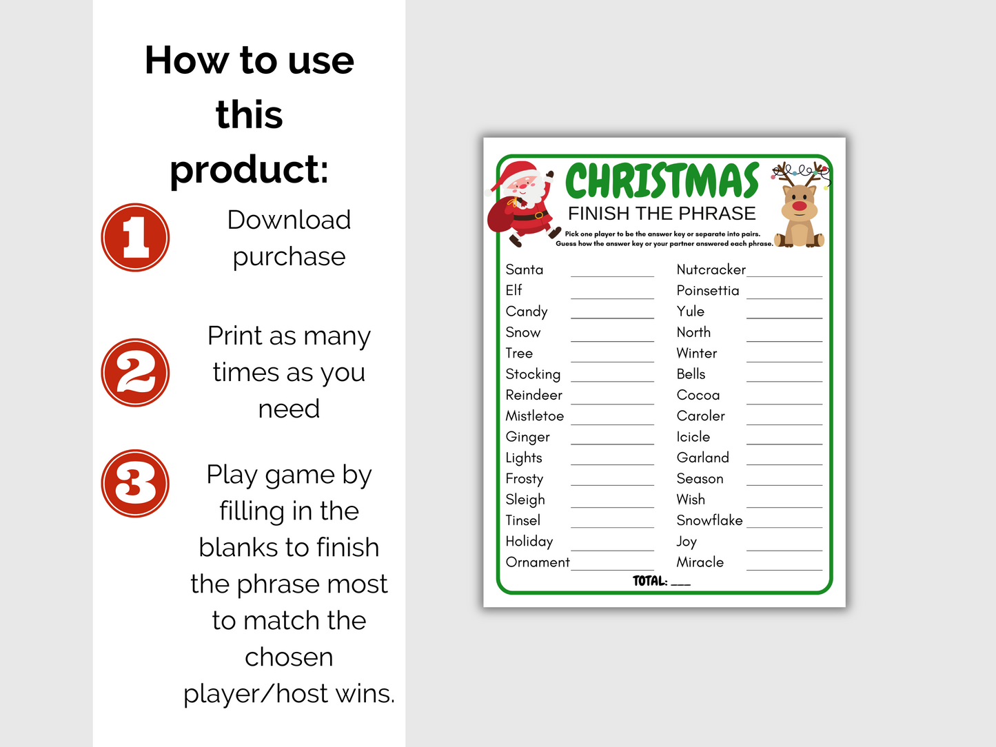 Christmas Finish the Phrase