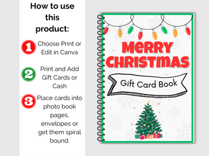 Christmas Gift Card Book (Editable)