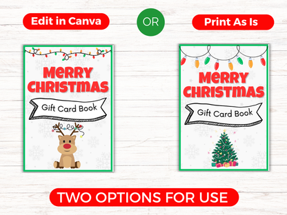 Christmas Gift Card Book (Editable)