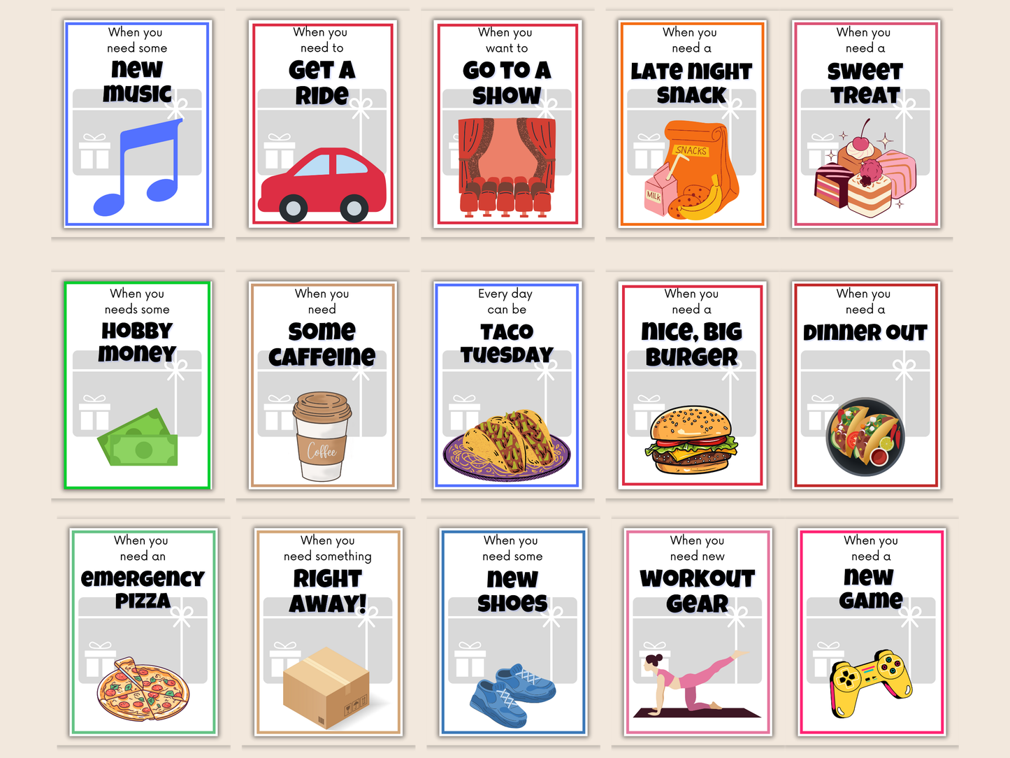 Christmas Gift Card Book (Editable)