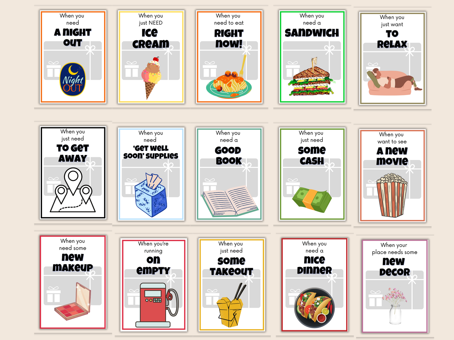 Christmas Gift Card Book (Editable)