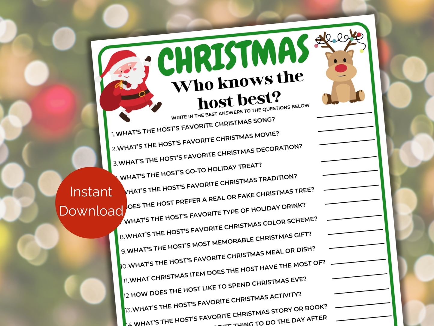 Christmas Who Knows the Host Best