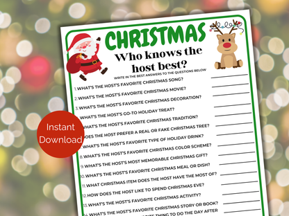 Christmas Who Knows the Host Best