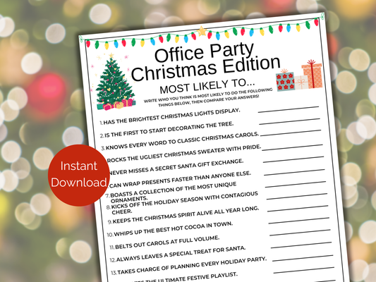 Office Christmas Most Likely To