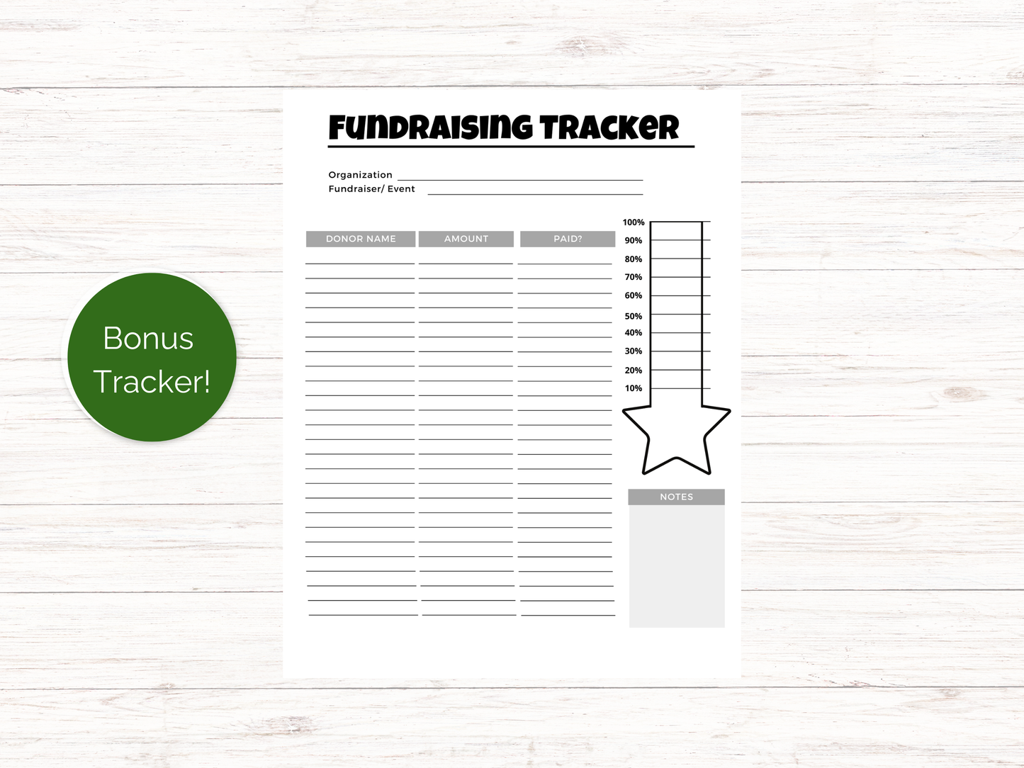 Editable Fill My Christmas Tree Fundraiser Template