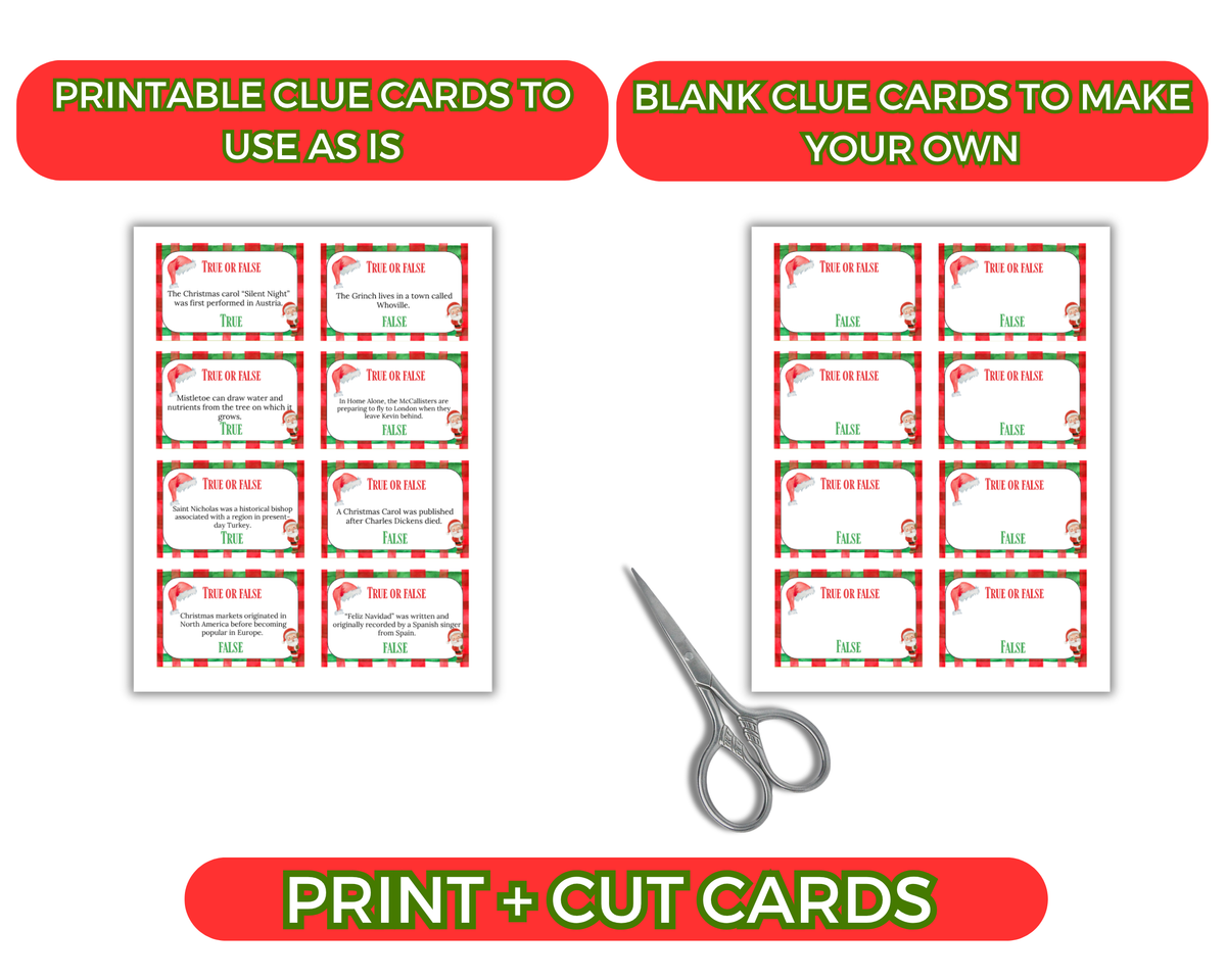 Christmas True or False Card Game